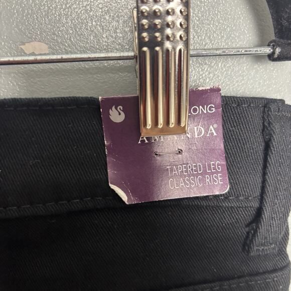 NWT Gloria Vanderbilt Amanda Jeans Black New 12 Pants Work - Picture 8 of 11